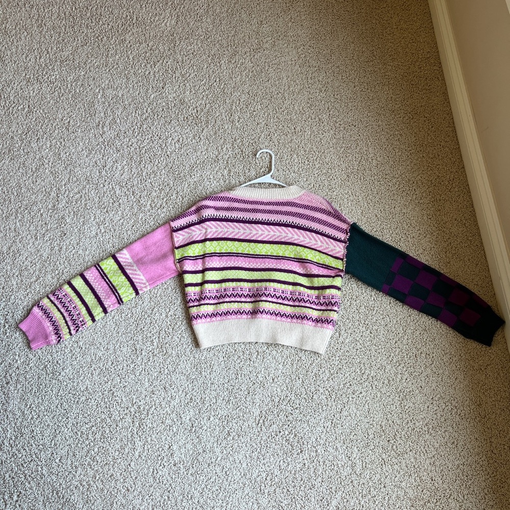 Colorful Patterned Knit Sweater - Picture 2 of 4